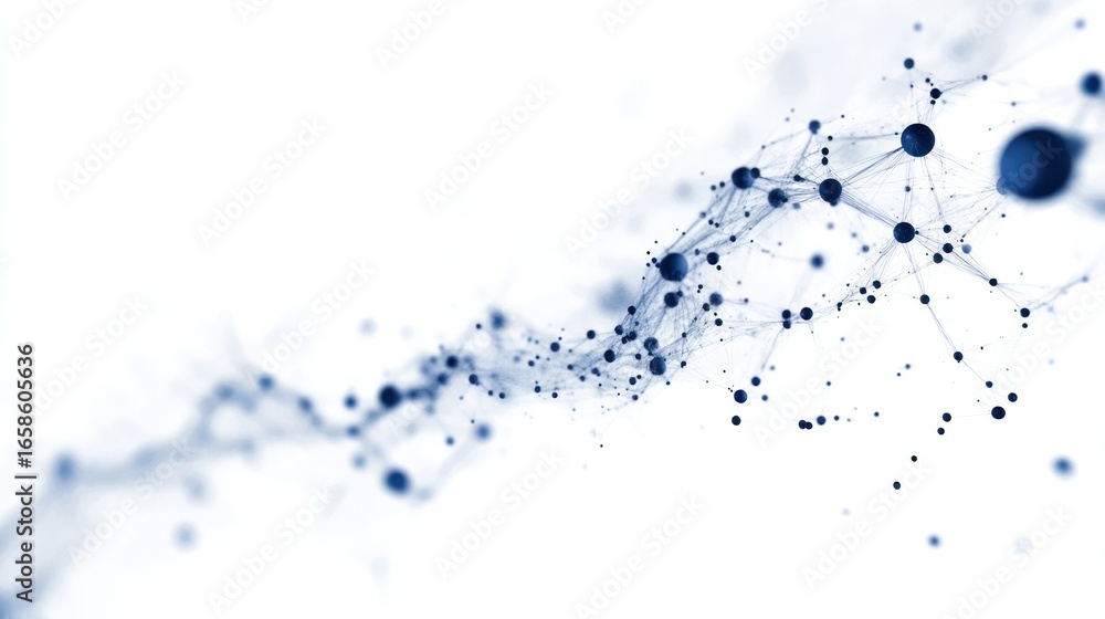 Poster abstract network: a visual representation of interconnectedness. showing complex system or network t
