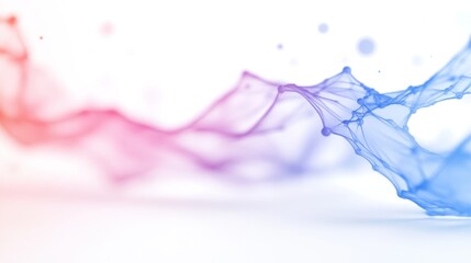 Abstract Digital Wave: An artistic digital illustration featuring a vibrant, fluid wave, blending shades of pink and blue, representing data flow and technological advancement.