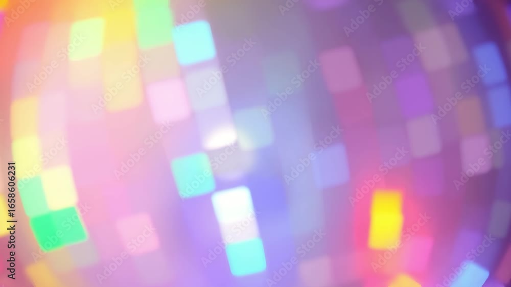 Poster colorful bokeh blur background with glowing light reflections abstract artistic party motion animati