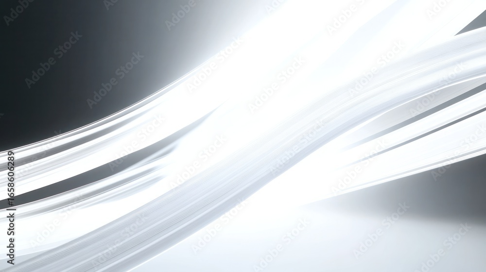 Poster abstract light waves: an abstract image showing flowing bright lines, dancing and weaving across a g