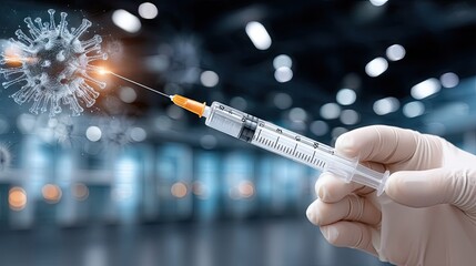 Vaccination process against viruses highlights importance of healthcare and science in modern society