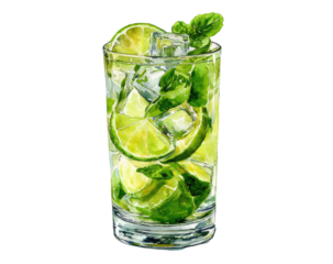 Refreshing Mojito in tall glass (1)