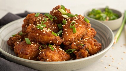 korean-fried-chicken-with-sesame-seeds-and-scallio