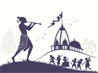 Indian culture Krishna Janmashtami festival art