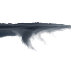 Fototapeta premium Dark storm cloud isolated on transparent background, a weather phenomenon