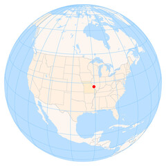 Location Map of St. Louis (Missouri) in the United States