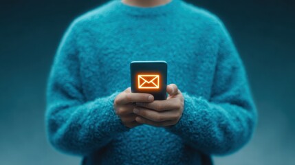 Modern smartphone technology showcasing wireless connectivity digital communication email access device functionality and network integration in a sleek professional design