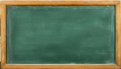 Empty green chalkboard with a wooden frame (1)