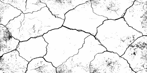 modern black and white scratch and cracks grunge texture dust and distressed wall pattern white background..