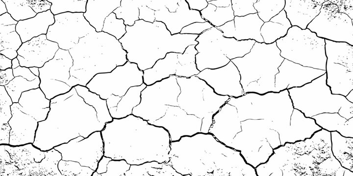 modern black and white scratch and cracks grunge texture dust and distressed wall pattern white background..