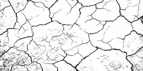 modern black and white scratch and cracks grunge texture dust and distressed wall pattern white background..