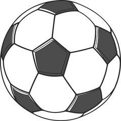 Fototapeta premium Soccer Ball Vector Illustration Classic Black and White Football Icon for Sports Game, Competition, Athletic Logo and Design