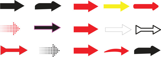 Arrow icon set, arrow icon vector .