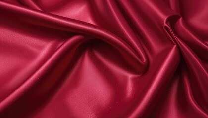 Obraz premium Shiny satin fabric, deep red