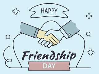 Happy Friendship Day Greeting Card Design