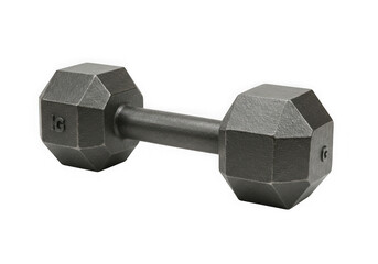 Heavy hex dumbbell for strength training and fitness workouts transparent background