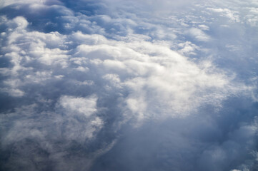 Textured clouds high in the sky.