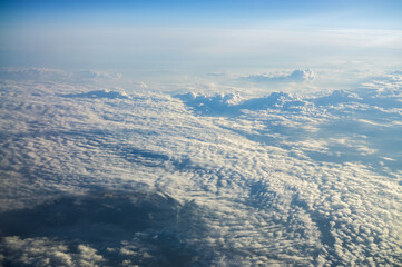 Textured clouds high in the sky.