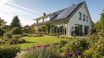 Eco-Friendly Home with Solar Panels
Suburban House with Sustainable Technology
Family Home with Solar Energy on the Roof
Beautiful Home with a Well-Kept Garden