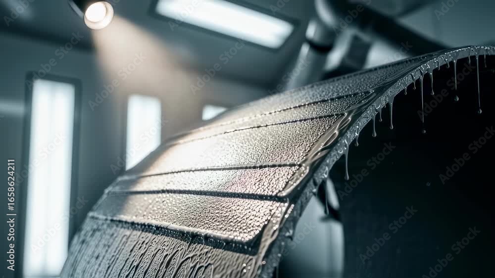 Aufkleber highresolution image showing texture and consistency of ablative heatshield spray coating applied in
