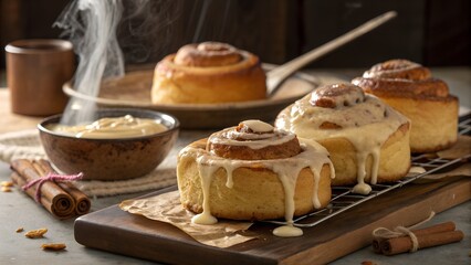 warm-cinnamon-rolls-with-icing-dripping-down
