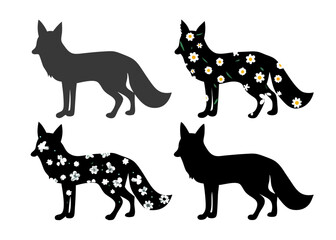 Artistic Fox Designs: A collection of artistic fox designs, featuring intricate patterns and elegant silhouettes. Showcasing a creative visual narrative.