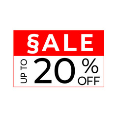 Sale discount sticker for business, big sale, special offer price tag vector illustration 
