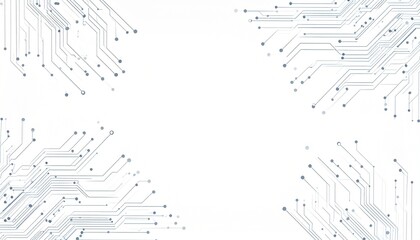 Abstract Technology Background White Circuit Board Design.