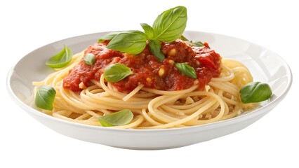 spaghetti-with-tomato-sauce-and-basil--isolated-po