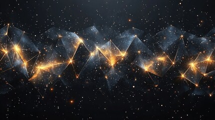 Cosmic Geometry: A Celestial Tapestry of Light and Darkness