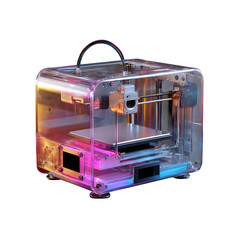 Transparent 3D Printer, isolated on transparent background