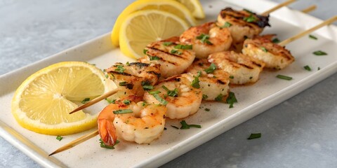 grilled-shrimp-skewers-with-lemon-wedges