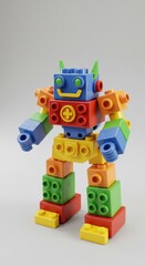 Colorful block robot toy