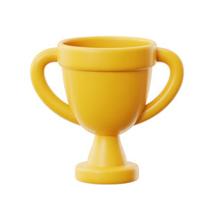 Golden trophy icon on a white background