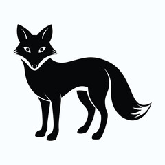 Obraz premium Stylized silhouette of a fox in profile a clean vector graphic