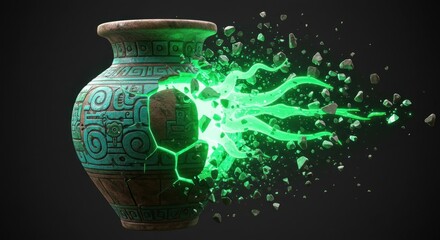 Ancient vase explosion
