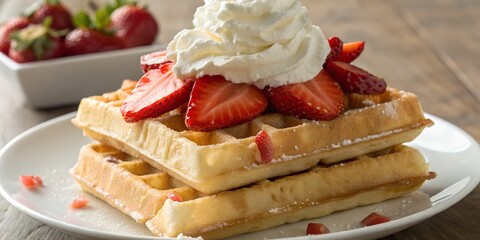 stack-of-golden-waffles-topped-with-strawberries-a