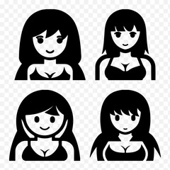 Stylized Female Avatars Set