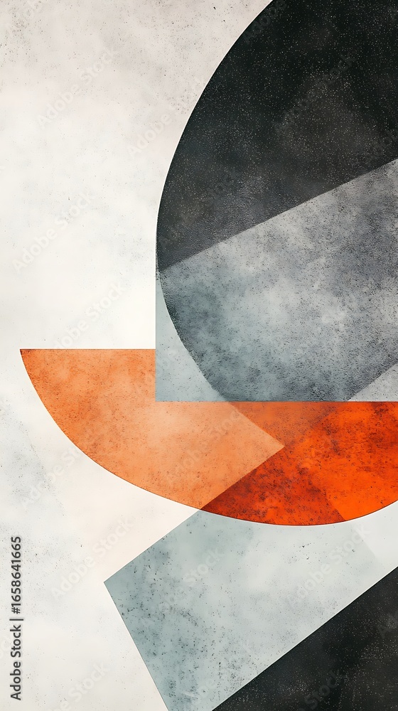 Poster abstract geometric art print for home decor modern shapes circle square triangle design artwork text