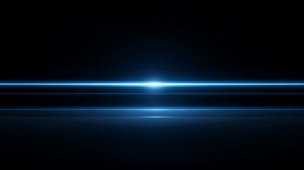 Blue light ray bursts forth, surrounded by a dark void, with horizontal lines