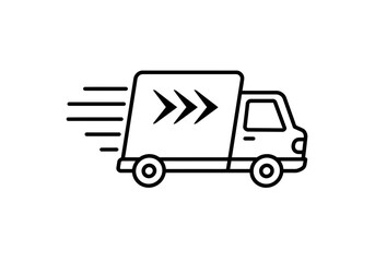 vector delivery truck icon