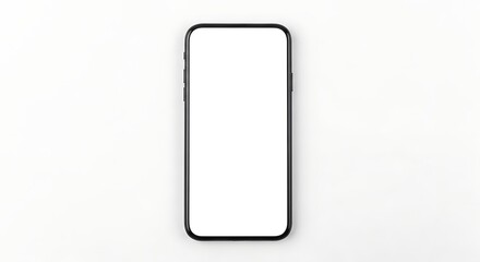 Sleek modern smartphone mockup with blank white screen ready for your custom design