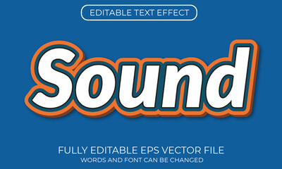 Sound editable text effect