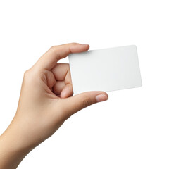Obraz premium Hand holding a blank white business card