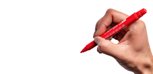 Hand holding a red marker (2)
