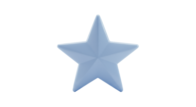 Volumetric four-pointed star with soft blue-white gradient glow against a transparent, shadowless background, high-key soft studio light, hyper-realistic render of excellence and precision - Powered by Adobe