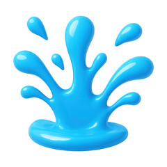 Obraz premium PNG Vibrant blue splash illustration.