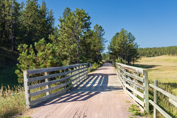 Bridge on the George S. Mickelson trail, South Dakota
