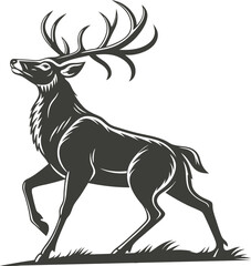 Fototapeta premium A cute brown cartoon deer vector illustration 