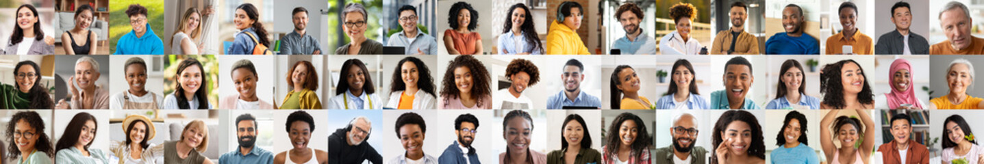 This collection showcases a diverse group of happy individuals expressing joy and positivity. Each...
